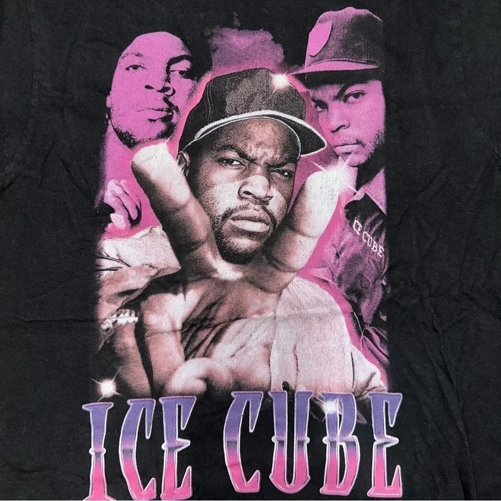 Ice Cube Black and Pink Short Sleeve Graphic Tee | S